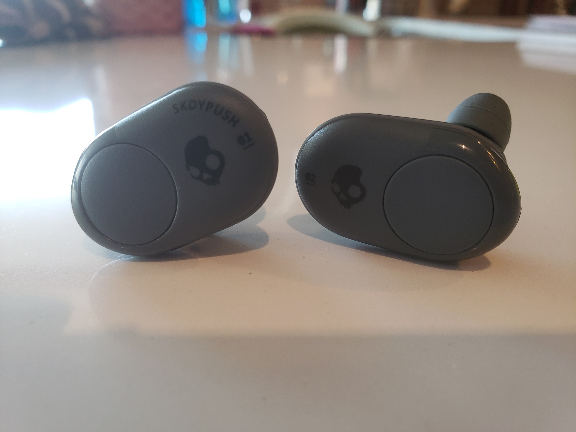 image of the Skullcandy Push earbuds on a table