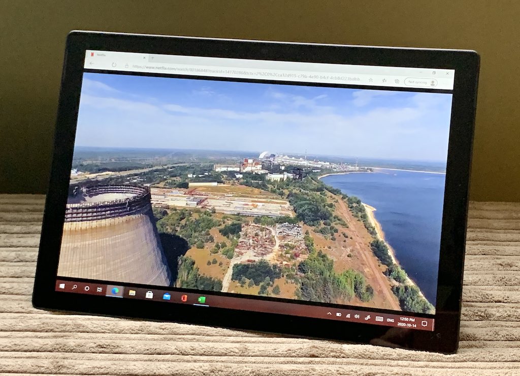 working from home with a Microsoft Surface Pro