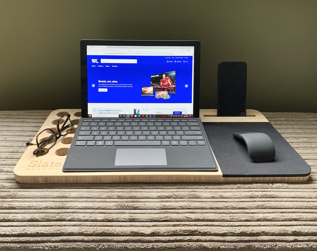 working from home with a Microsoft Surface Pro