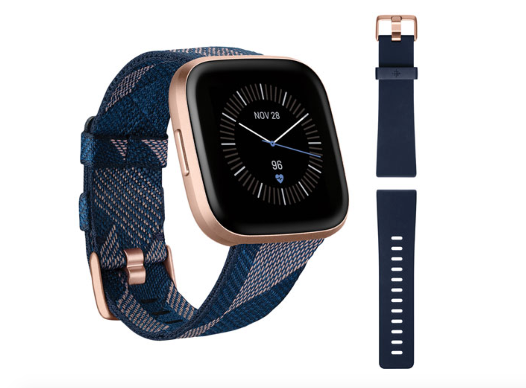 image of the Fitbit Versa 2 Special Edition smartwatch with additional wrist strap