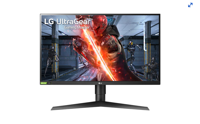A photo of the LG UltraGear 27" FHD 240Hz 1ms GTG IPS LED G-Sync Gaming Monitor