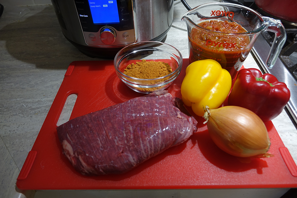 Instant Pot flank steak tacos ingredients