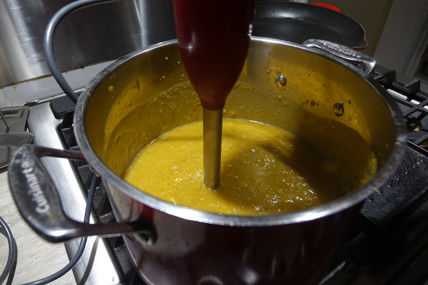 Pumpkin Soup immersion blender