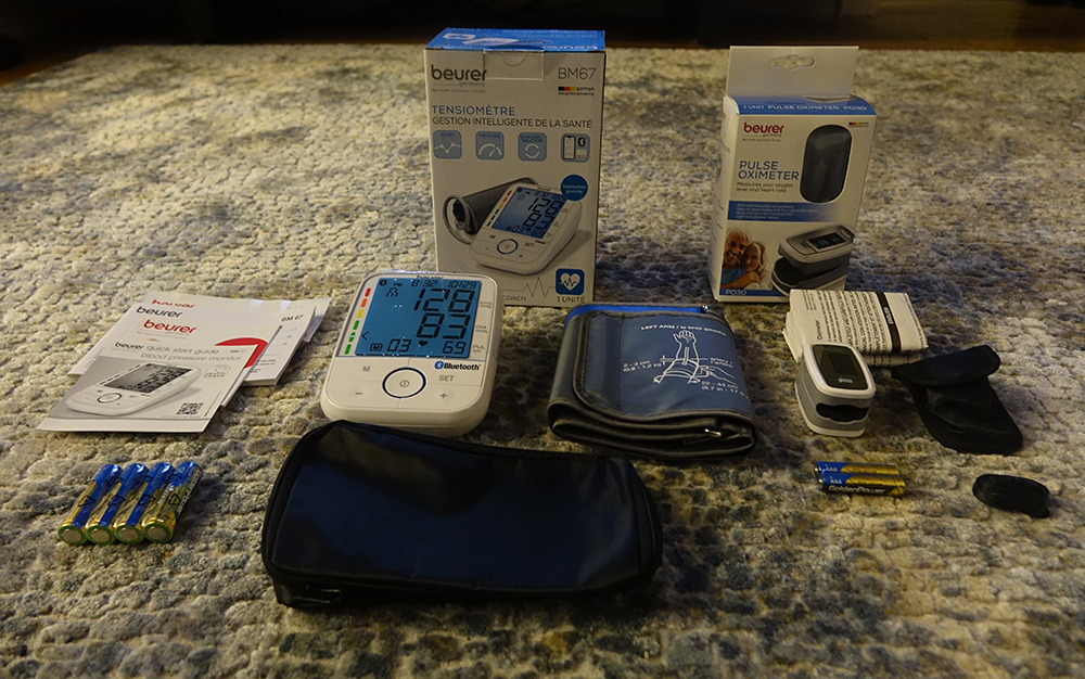 beurer bm67 blood pressure monitor po30 pulse oximeter package