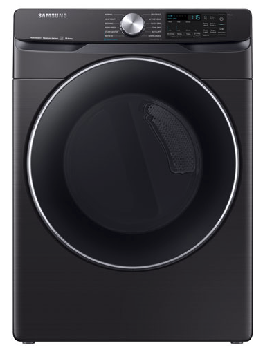 Samsung 7.5 Cu. Ft. Electric Steam Dryer (DVE45R6300V:AC) - Black Stainless