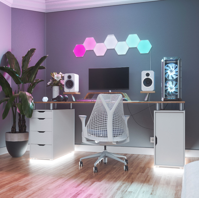 Nanoleaf shapes - brighten up home office