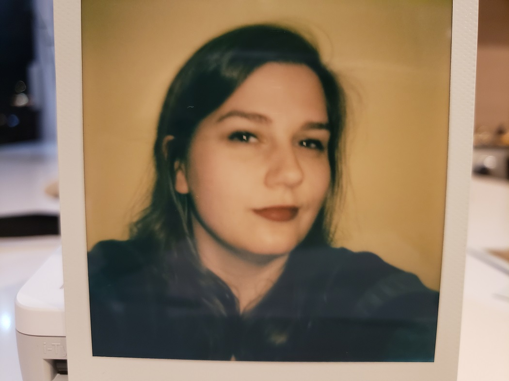 image of a Polaroid selfie