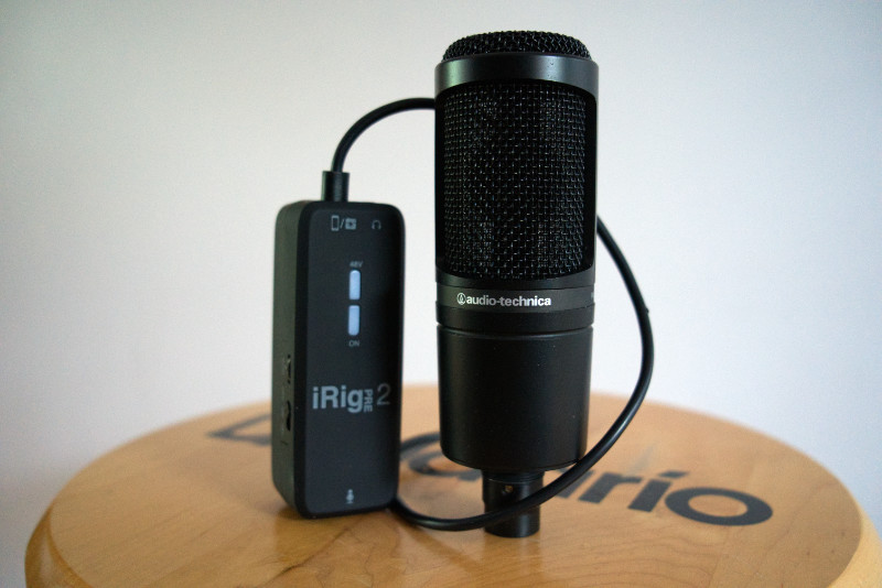 iRig Pre works with traditional microphones