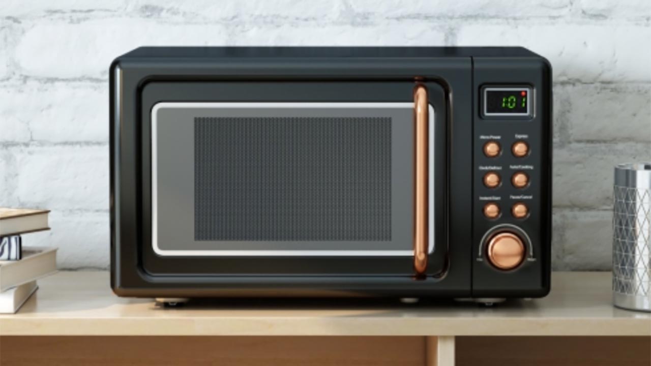 Microwave on a countertop