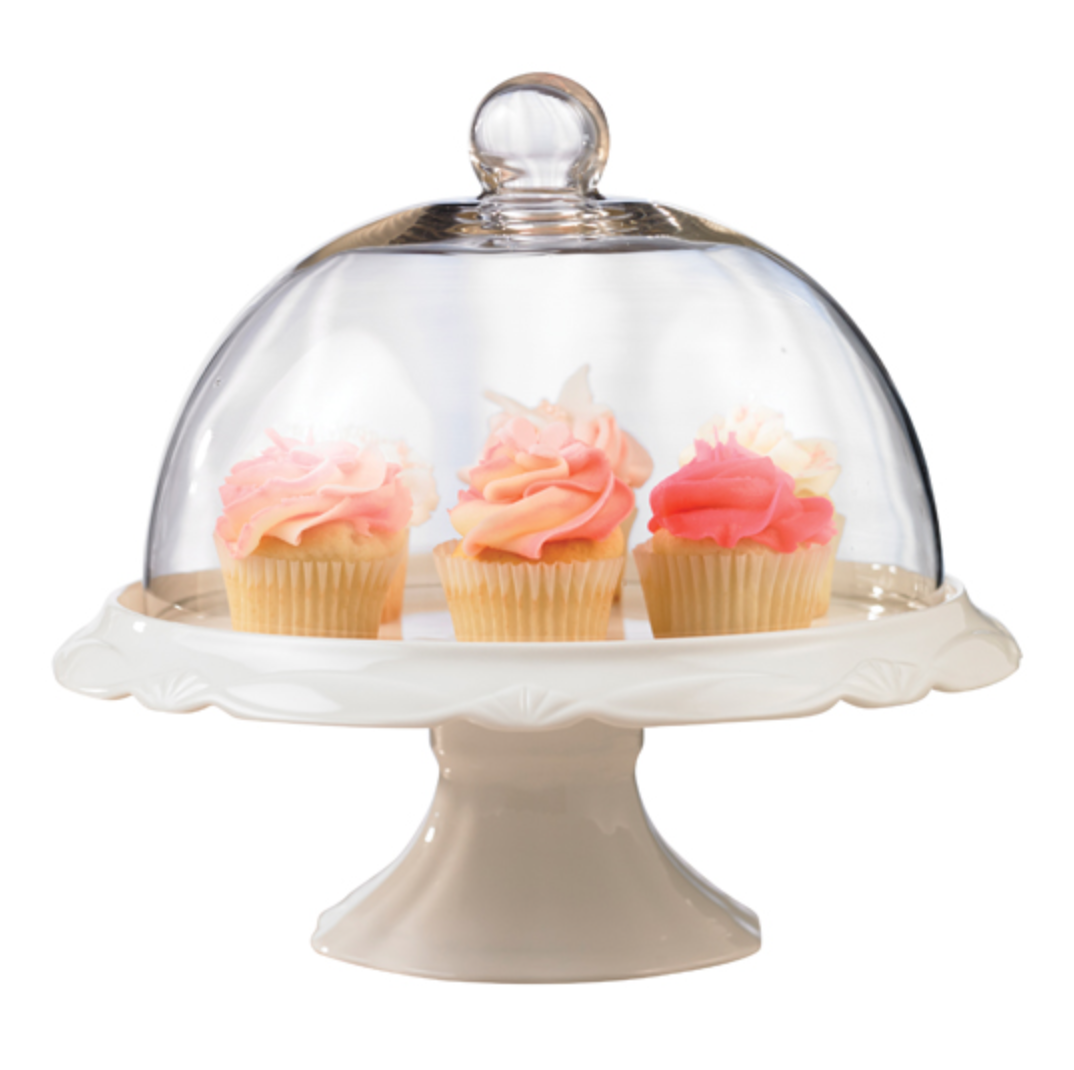 Cake plate and dome