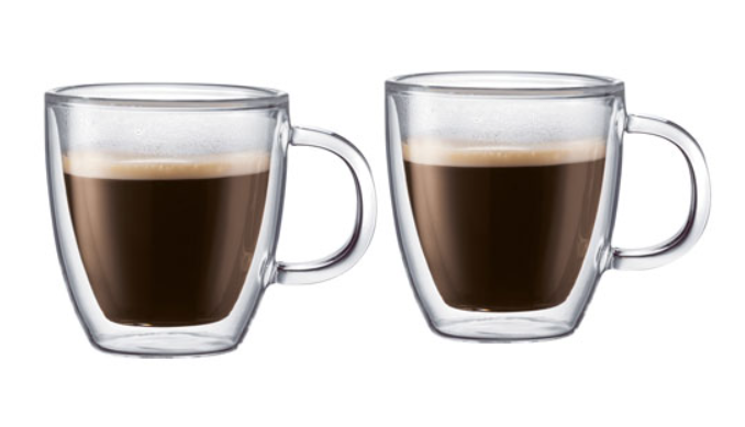 image of two glass mugs of coffee