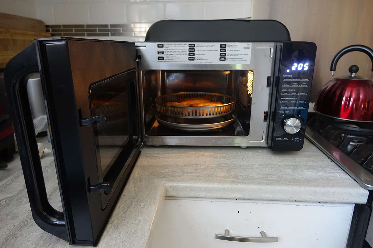 Cuisinart 3-in-1 microwave oven door open