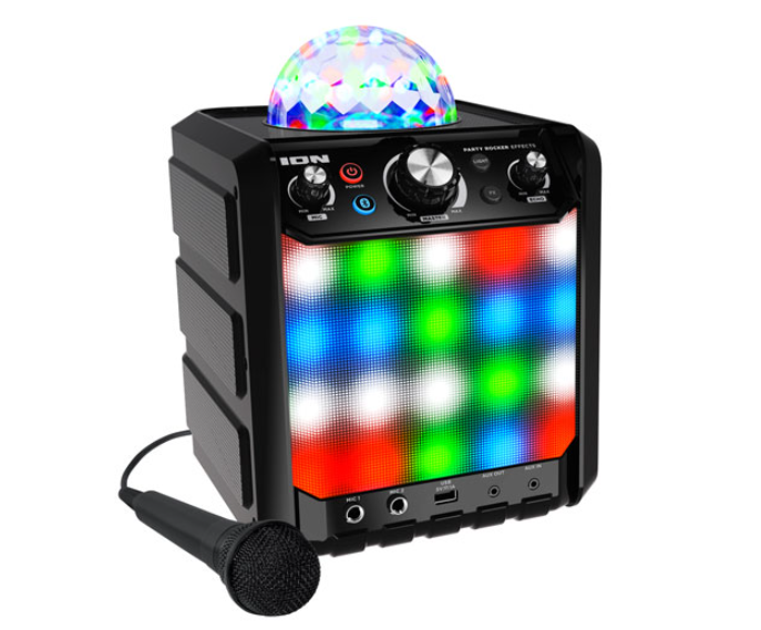 image of the ION party speaker with microphone