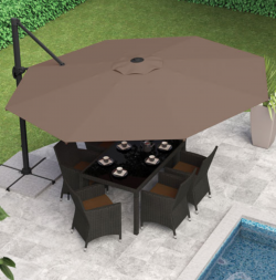Dine outside - CorLiving collapsible patio umbrella