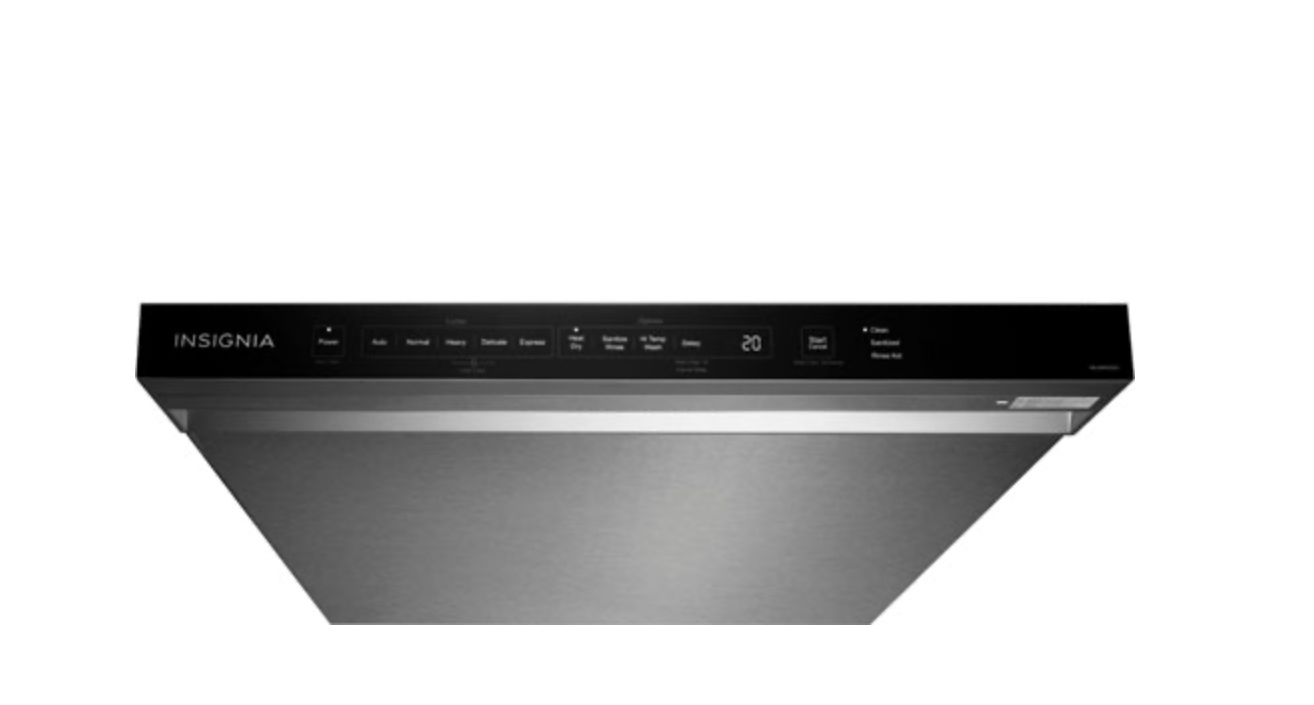 Insignia 24-inch dishwasher top panel.