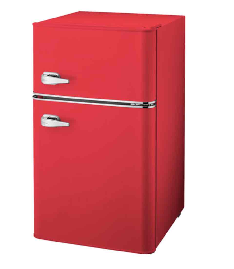 Insignia retro bar fridge red