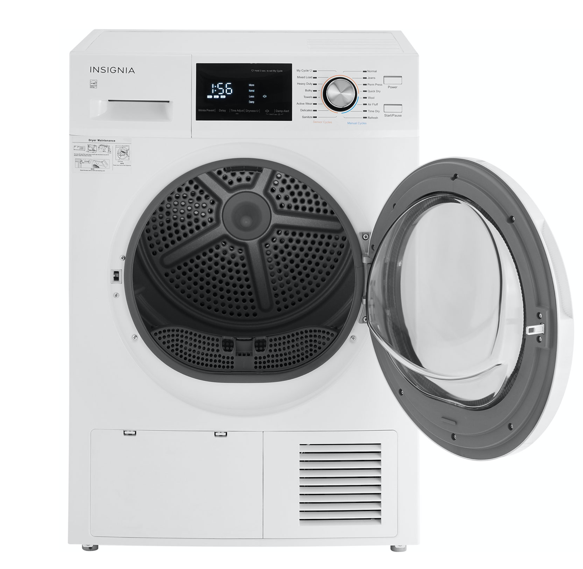 front of the Insignia electric dryer