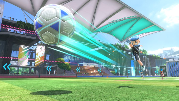 Nintendo Switch Sports soccer for keeping fit