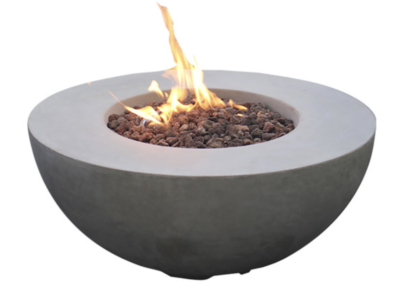 a round stone fire pit