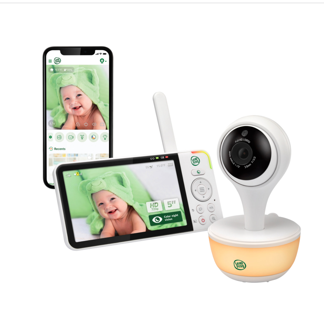 Leapfrog 5 baby video monitor with smartphone