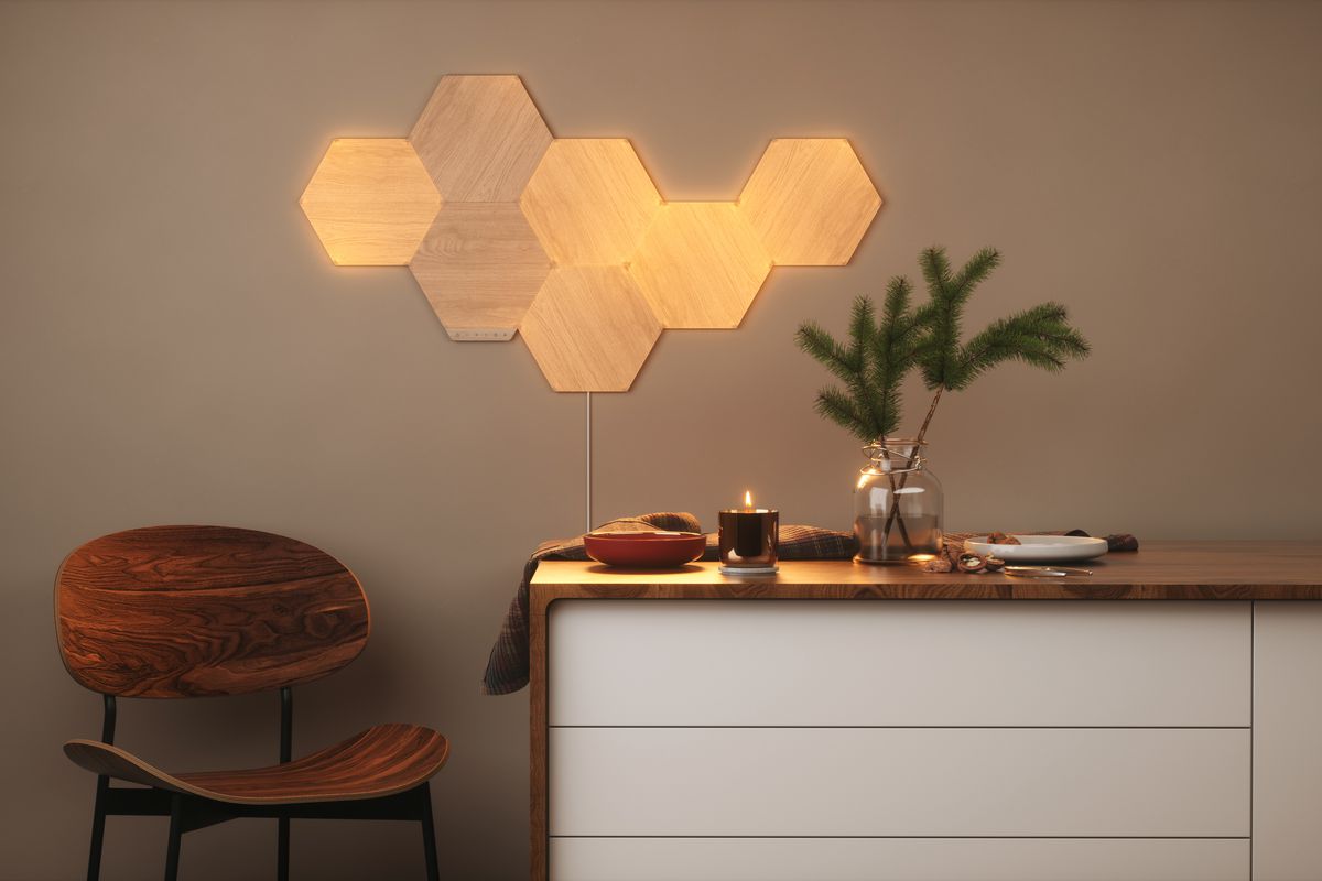 Nanoleaf Elements Wood-Look Hexagon Panels