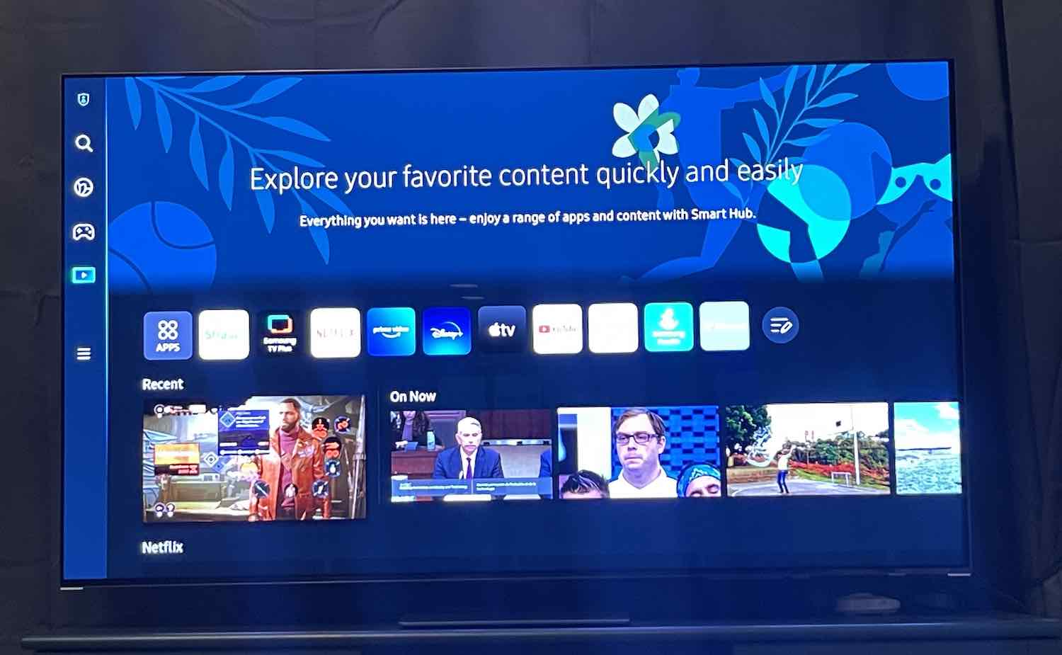 Samsung Tizen Smart Hub QD OLED TV
