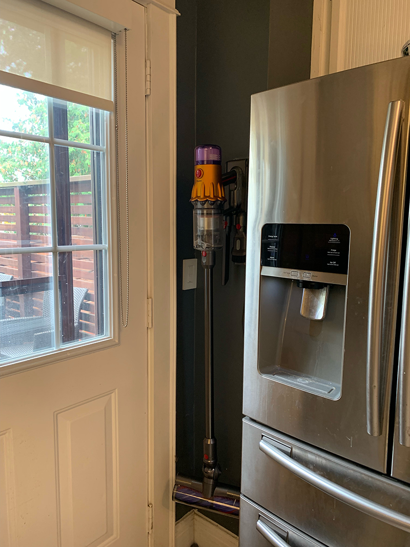 Dyson docked on wall