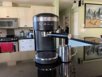KitchenAid Espresso Machine in use