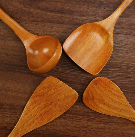 Chideno wood spatula set