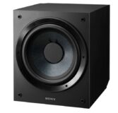 All black Sony Subwoofer for a home theatre