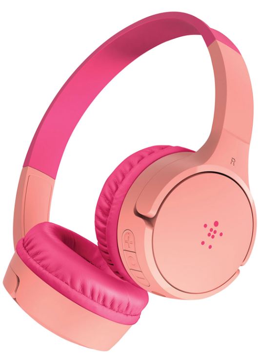 Belkin SoundForm Mini On-Ear Bluetooth kids Headphones - pink