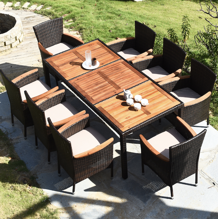 Large outdoor dining set