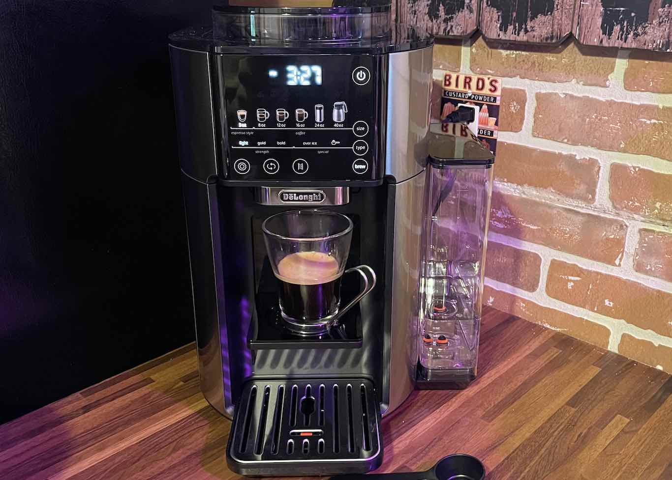 Delonghi truebrew automatic coffee maker with espresso option
