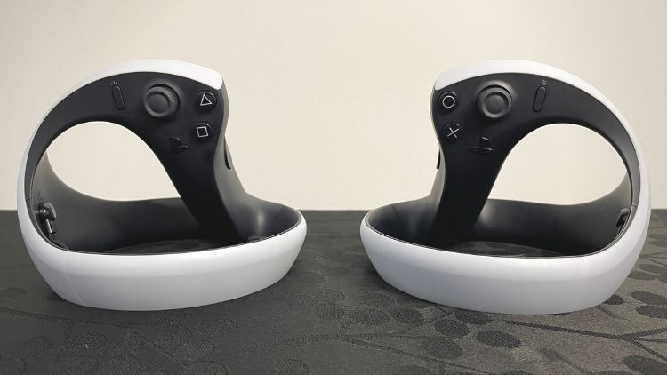 PS VR2 Sense Controllers Lined Up