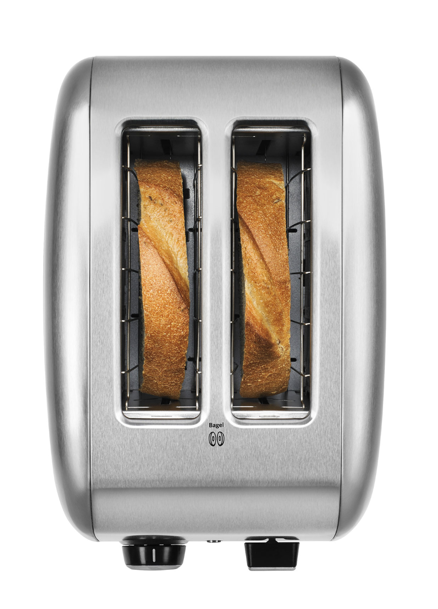 Overhead view of a KitchenAid toaster