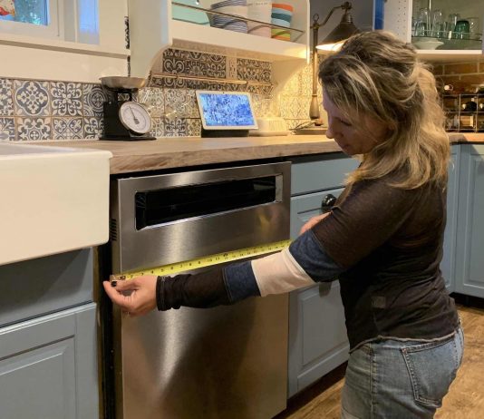 How to measure rough opening new dishwasher