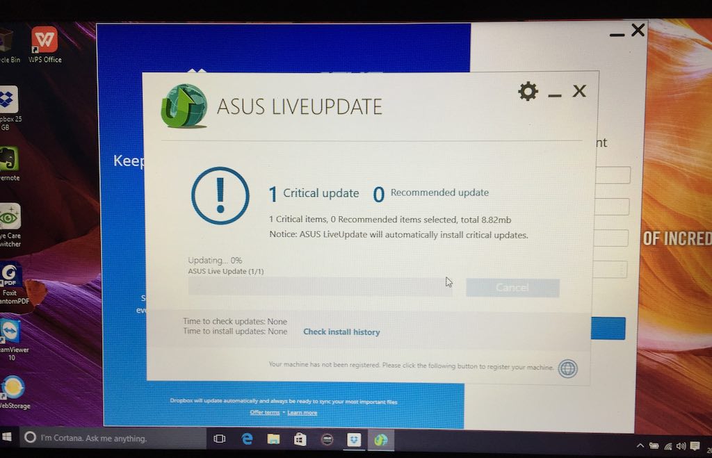 Asus e402s установка windows 10 на диск emmc