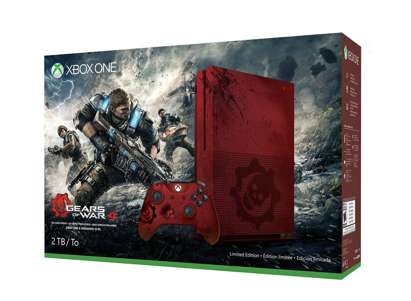 Gears of War 4 Special Edition Xbox One S Console Unboxing 