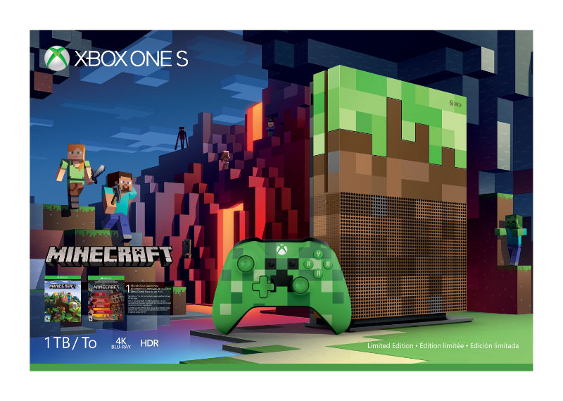 Xbox One S 500gb with Minecraft Box - Movie Galore