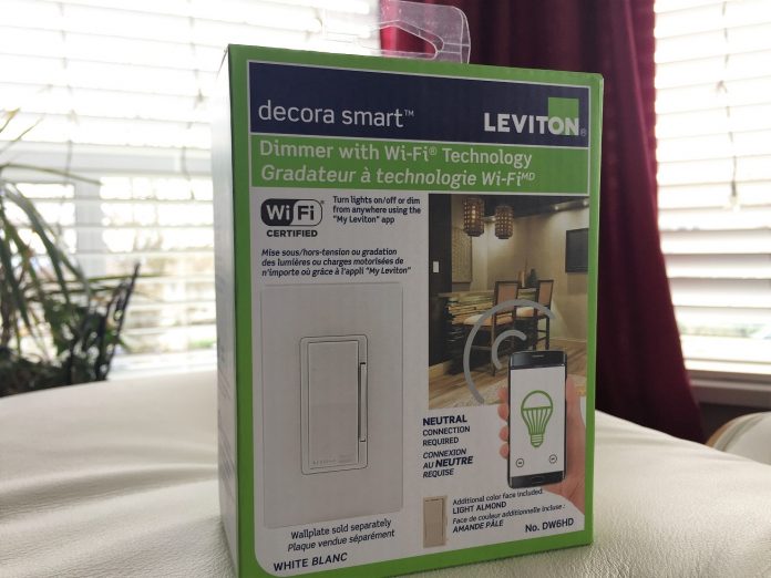 Leviton Wi-Fi Dimmer Switch Box Pic