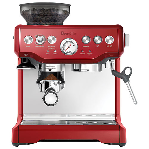 12 days of christmas - breville barista express espresso machine cranberry red