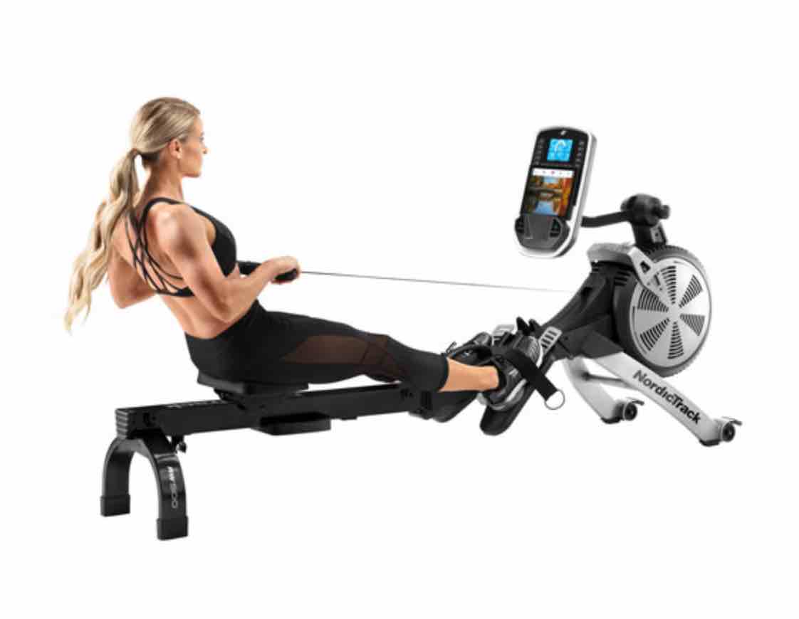 Connected rowing machine