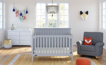 Nursery with crib