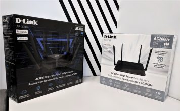 On the left is the D-Link AC3000, on the right is the D-Link AC2000+.