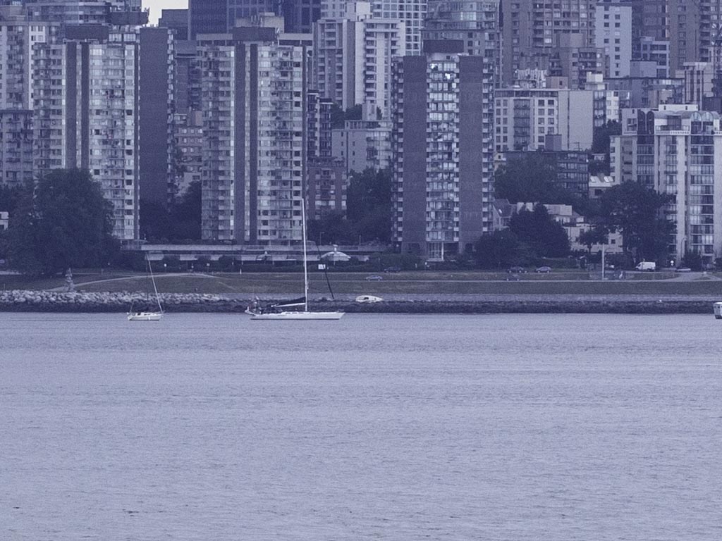 A cropped image from a larger photo of Vancouver taken with the Canon EOS 5DS