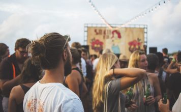 Projector at festival