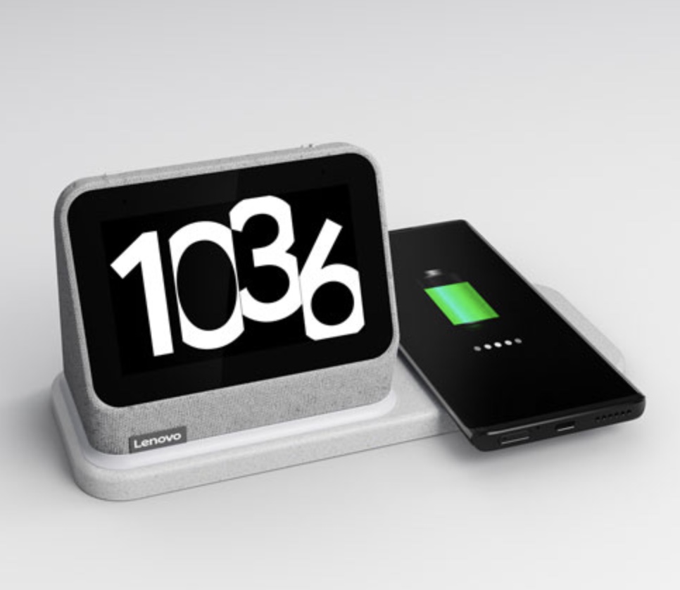 smart display alarm clock with charging