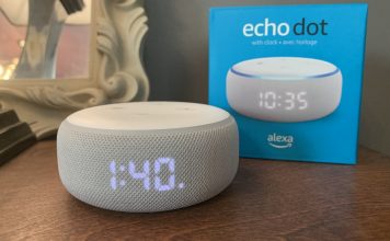 amazon, echo dot, clock, review