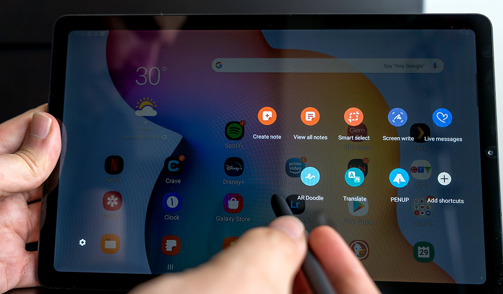 Samsung Galaxy Tab S6 officielle : un lecteur d'empreintes sous l