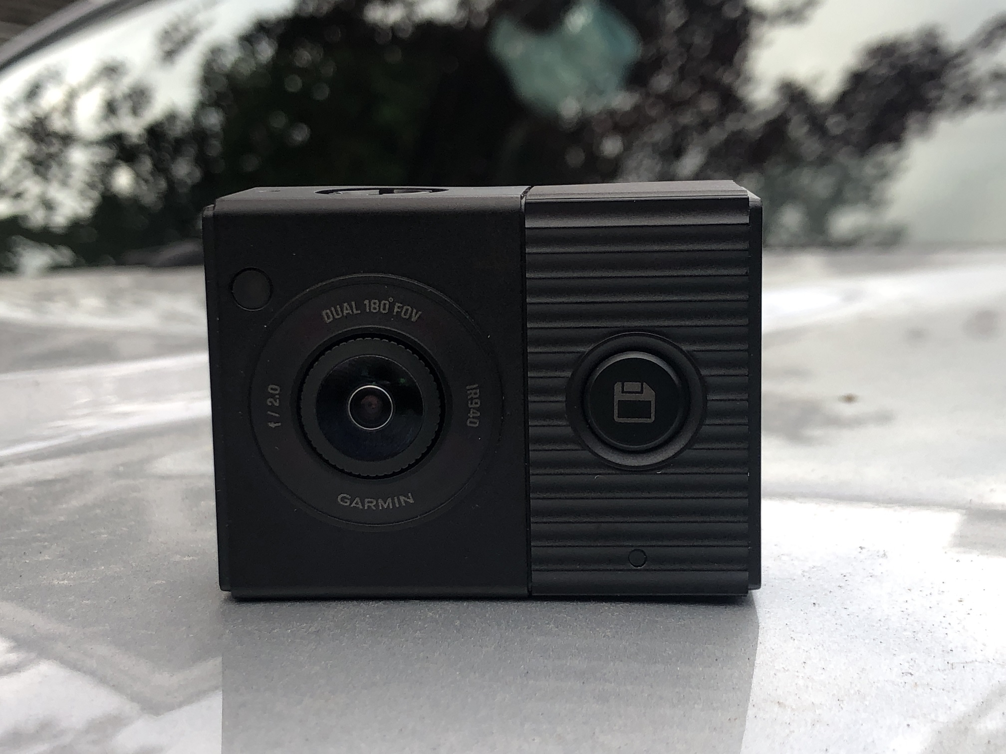 Garmin Dash Cam Tandem Dual Lens Dash Cam with Two 180 Degree